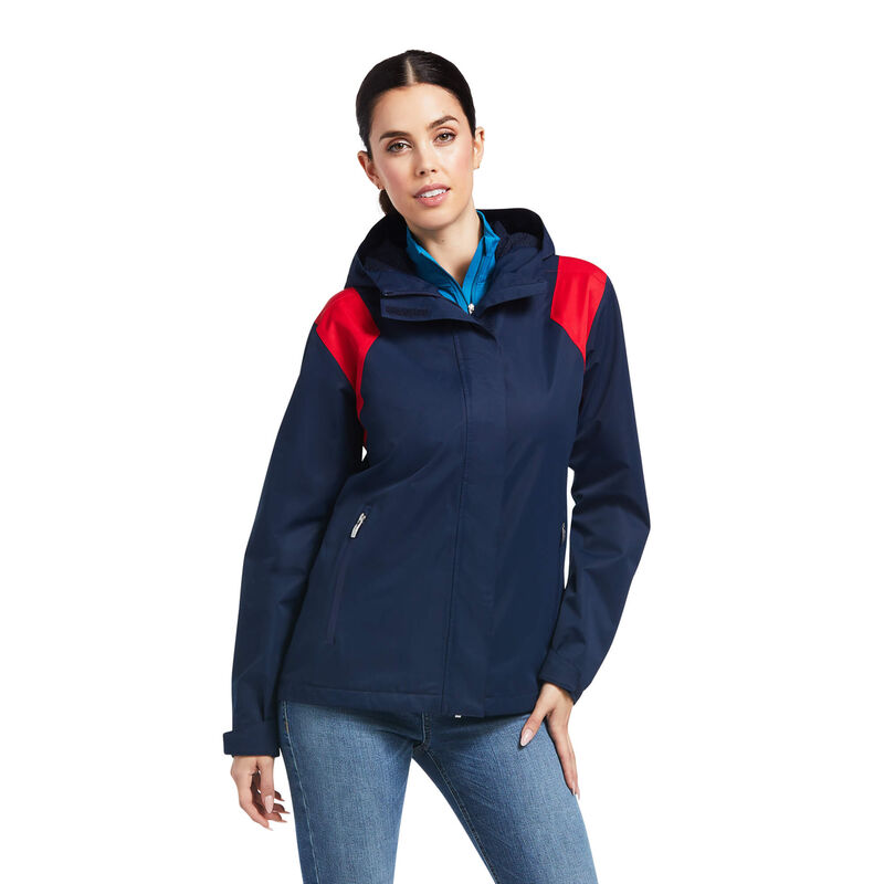 Chaqueta Ariat Spectator Waterproof Azul Marino/Rojas Mujer - Chile 652-REASKB